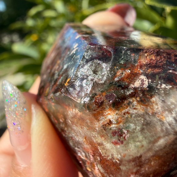 No perfect On Sale!Garden Quartz Freeform, Lodolite Clear Crystal, A276 - Picture 9 of 9